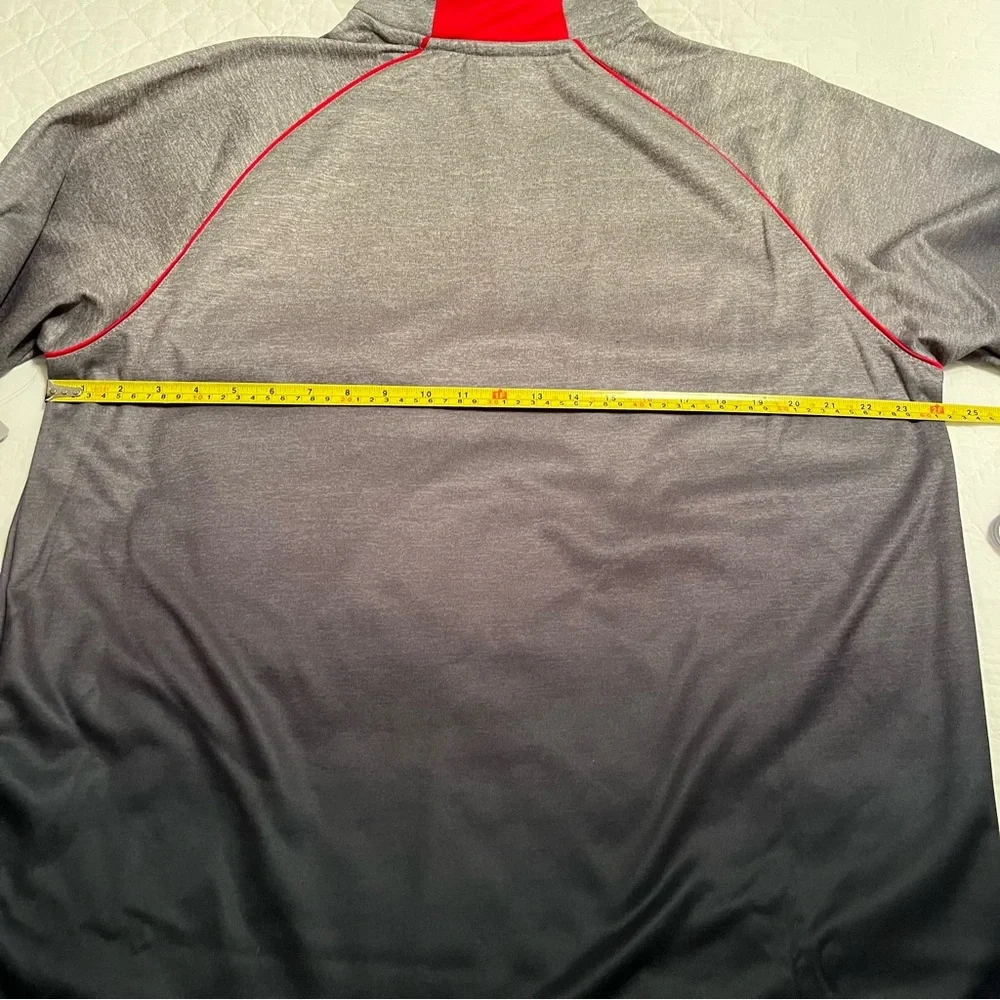 NWT Nebraska Cornhuskers Gray/Black Quarter Zip Pullover Top Colosseum Men’s XL - Picture 10 of 14